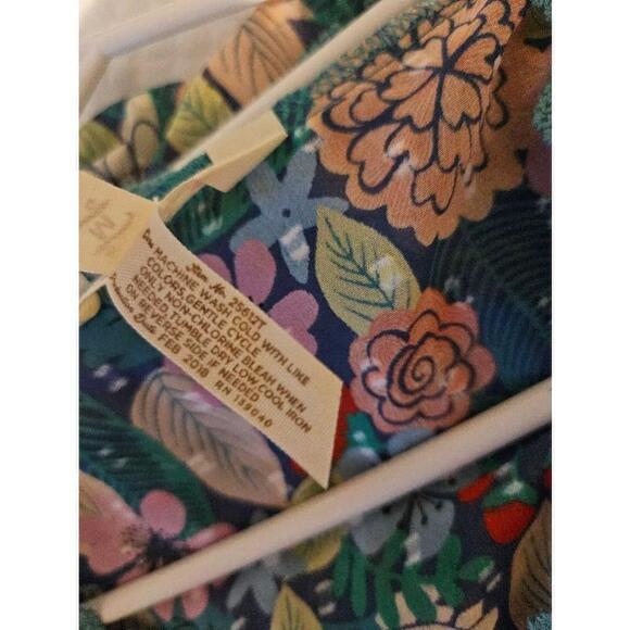 Matilda Jane Top Floral Lace Blouse Women's Size M Blue Green Pink Multi - Picture 8 of 12